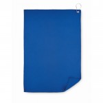 Golfhandtücher mit Polyesterhaken Farbe blau zweite Ansicht