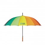 Großer Regenschirm mit Logo bedrucken Ansicht mit Druckbereich