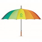 Großer Regenschirm mit Logo bedrucken Farbe gemischt Ansicht mit Logo 1