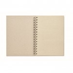 Notizbuch mit Papier aus Gras Farbe Beige zweite Ansicht
