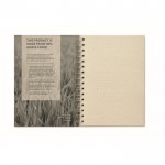 Notizbuch mit Papier aus Gras Farbe Beige vierte Ansicht