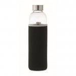Flasche mit Neoprenhülle Farbe schwarz erste Ansicht