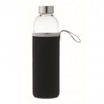 Flasche mit Neoprenhülle Farbe schwarz zweite Ansicht