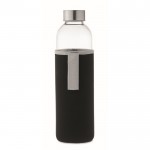 Flasche mit Neoprenhülle Farbe schwarz dritte Ansicht