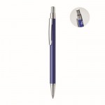 Kugelschreiber aus recyceltem Aluminium Farbe Köngisblau