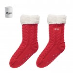 Rutschfeste Socken im Weihnachtslook Ansicht mit Druckbereich