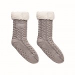Rutschfeste Socken im Weihnachtslook Farbe Grau erste Ansicht