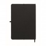 Notizbuch A5 mit festem Einband mit Ständer Farbe Schwarz vierte Ansicht