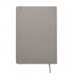 Notizbuch A5 aus Recyclingpapier mit Linien Farbe Grau zweite Ansicht
