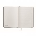 Notizbuch A5 aus Recyclingpapier mit Linien Farbe Grau dritte Ansicht