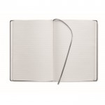 Notizbuch A5 aus Recyclingpapier mit Linien Farbe Grau vierte Ansicht