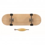 Mini-Fingerspielzeug in Skateboardform aus Holz Farbe holzton vierte Ansicht