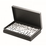 Dominospiel in festem Kasten Farbe Schwarz