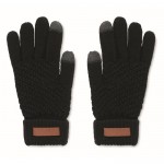 Touch-Handschuhe aus RPET Farbe Schwarz