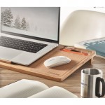 Laptop-Ständer mit Belüftung Farbe Holzton Stimmungsbild mit Druck