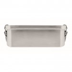 Große Lunchbox mit Trennwand Farbe Silber sechste Ansicht
