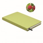 Bedrucktes ökologisches Notizbuch mit Samen Farbe Lindgrün