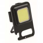 Mini-Taschenlampe COB aufladbar mit Karabiner Farbe Schwarz