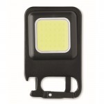 Mini-Taschenlampe COB aufladbar mit Karabiner Farbe Schwarz erste Ansicht