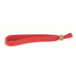 Polyester-Armband mit Bambusverschluss Farbe Rot