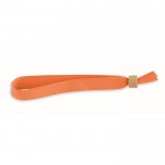 Polyester-Armband mit Bambusverschluss Farbe Orange