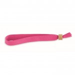 Polyester-Armband mit Bambusverschluss Farbe Pink