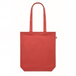 Tasche aus farbigem Bio-Leinen 270 g/m2 Farbe Rot dritte Ansicht