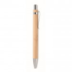 Bambus-Kugelschreiber ohne Tinte als Werbegeschenk Farbe Holzton dritte Ansicht