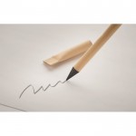 Kugelschreiber bedruckt ohne Tinte mit Pappgehäuse Farbe Beige zweites Detailbild