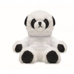 Stofftier-Panda mit Sweatshirt mit Logo bedruckt Farbe Weiß zweite Ansicht