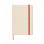 Recycelte Notizbücher A5 mit festem Einband und Gummi Farbe Rot erste Ansicht
