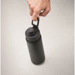 Isoliertrinkflasche aus Stahl mit Ausgießer Farbe Schwarz drittes Detailbild