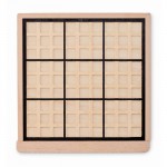 Sudoku aus Holz mit Logo bedruckt Farbe Holzton fünfte Ansicht