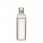 Flasche aus Borosilikatglas mit Kasten mit Logo Farbe Transparent erste Ansicht