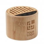 Kabellose Lautsprecher 5.3 aus Bambus Ansicht mit Druckbereich