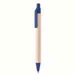 Ökologischer Kugelschreiber mit Farbdetails Farbe Blau