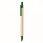 Ökologischer Kugelschreiber mit Farbdetails Farbe Grün