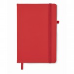 Notizbuch mit Einband und Recyclingpapier Farbe Rot erste Ansicht
