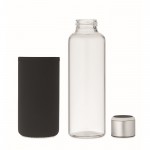 Glasflasche mit Hydrationsalarm Farbe Schwarz sechste Ansicht