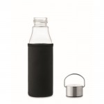 Glasflasche mit auslaufsicherem Deckel, Griff und Deckel, 500 ml Farbe transparent siebte Ansicht