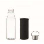 Glasflasche mit auslaufsicherem Deckel, Griff und Deckel, 500 ml Farbe transparent neunte Ansicht