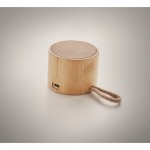 Kabelloser Lautsprecher aus Bambus Farbe Holzton erstes Detailbild