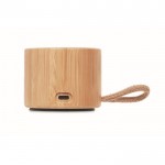 Kabelloser Lautsprecher aus Bambus Farbe Holzton neunte Ansicht