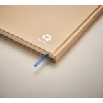 Recyceltes Notizbuch als Werbeartikel Farbe Blau fünftes Detailbild