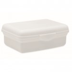 Lunchbox aus recyceltem PP mit einfachem Klickverschluss, 800 ml Farbe weiß