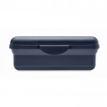 Lunchbox aus recyceltem PP mit einfachem Klickverschluss, 800 ml Farbe marineblau siebte Ansicht