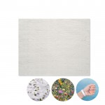 Blatt mit 10 x 19-mm-Armbändern aus Recyclingpapier mit Blumensamen Farbe weiß