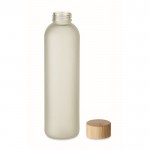 Glasflasche für Sublimationsdruck geeignet mit Bambusdeckel, 650ml Farbe weiß sechste Ansicht