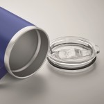 Auslaufsicherer Becher aus recyceltem Edelstahl mit Deckel, 300 ml Farbe blau drittes Detailbild