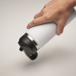 Flasche aus recyceltem Edelstahl, auslaufsicher, mit Strohhalm, 500 ml Farbe weiß fünftes Detailbild